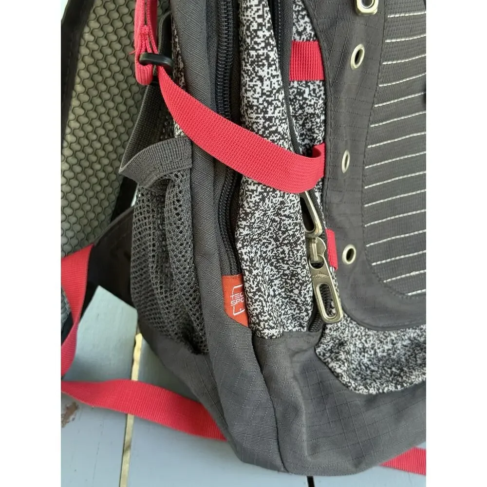 HIGH SIERRA Unisex Tactic Backpack 17” Laptop Pocket Gray Red Outdoor Travel Bag